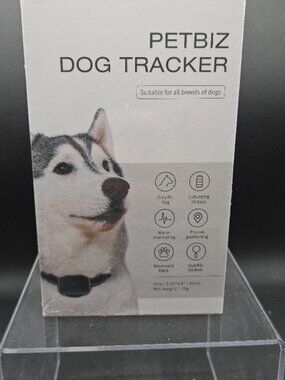 Petbiz Dog Tracker GPS-T1U Black Lightweight Water-Resistant with LED Pet Safety